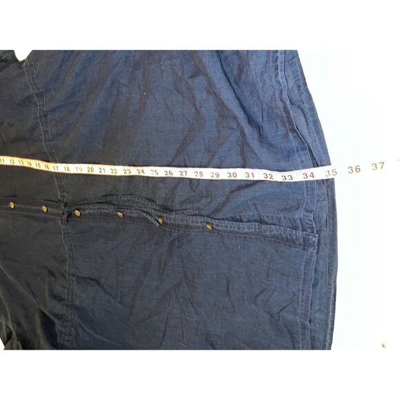 NWT J. Crew Navy Button-Down Tunic Lightweight Cotton Women's Shirt Dress Size L - Picture 9 of 10